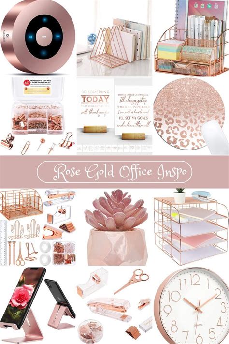 Beautiful Classy Rose Gold Office Decor Inspo Rose Gold Office