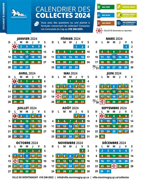 Communications Montmagny Calendrier Annuel Des Collectes 2024 Page