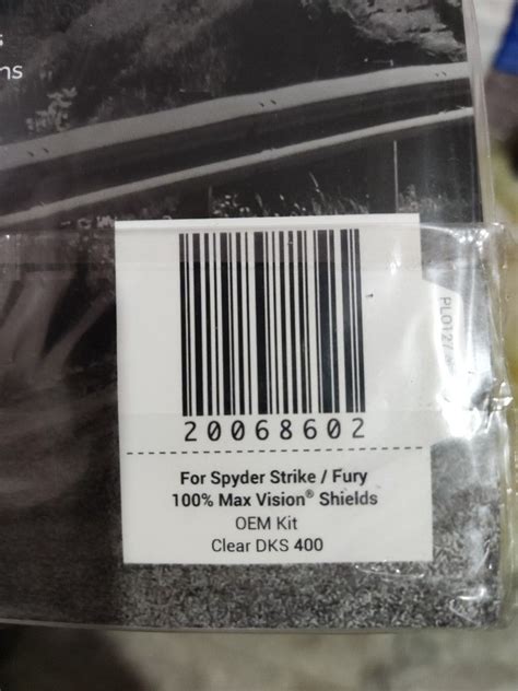 Pinlock 70 Clear For Spyder Strike Fury Motorbikes Motorbike Parts