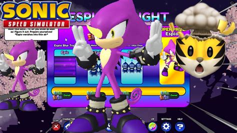 Espio Roblox Sonic Speed Simulator Youtube