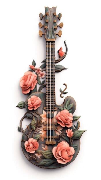 Premium Ai Image Strings Of Serenity Captivating Guitar Design Inspirations Fretboard Fusion A