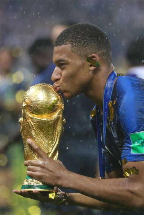 MOSCOW RUSSIA JULY 15 Kyliane Mbappe Of France Celebrates With The