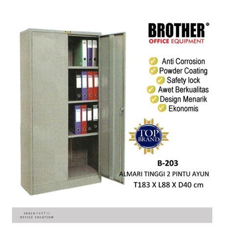 Jual Lemari Arsip Besi Brother B 203 Lemari Besi 2 Pintu Ayun PLAT