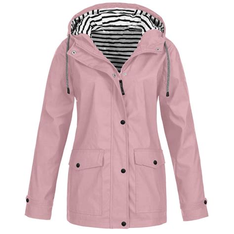 Jacenvly Rain Jacket Women Clearance Waterproof Windproof Removable