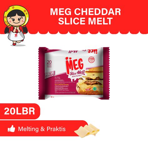 Jual MEG Cheddar Slice Melt 20 Slices Shopee Indonesia