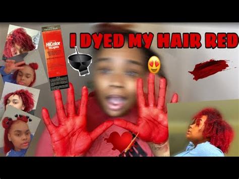 DYING MY NATURAL HAIR RED NO BLEACH YouTube