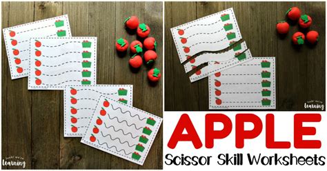 Apple Harvest Apple Cutting Practice Worksheets Look Were Learning