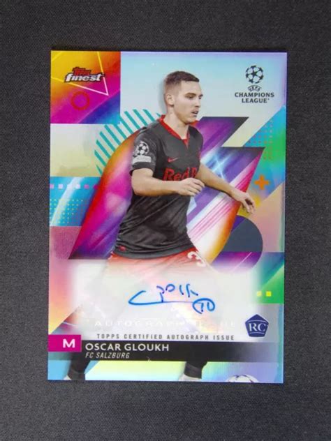 2023 24 TOPPS FINEST UEFA Oscar Gloukh A OG réfracteur de voiture