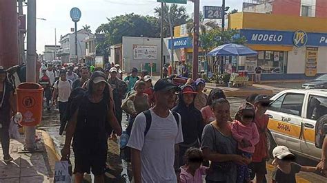 Parte De Tapachula Caravana De Migrantes Con Alrededor De 400