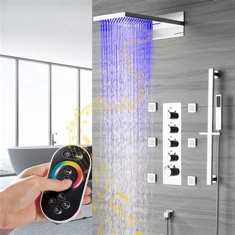 Cascada Capri 9 X22” Music Led Shower System The Smart Way To Shower Cascada Showers