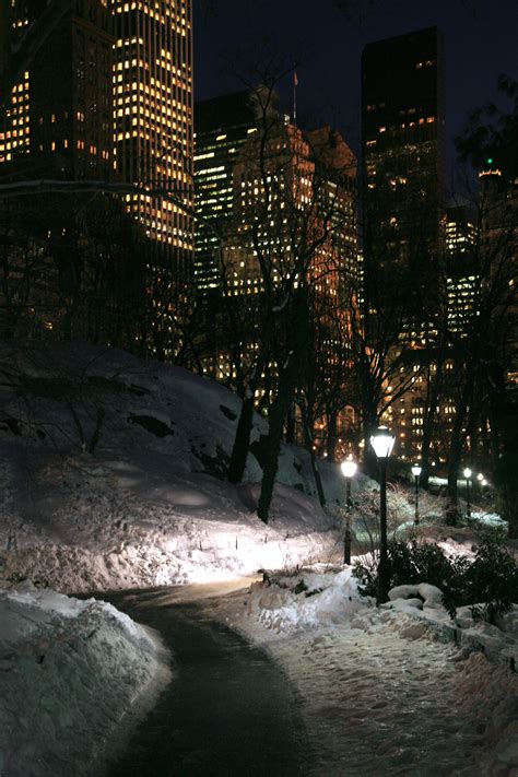 Fotos Gratis Nieve Invierno Ligero Noche Ciudad Paisaje Urbano