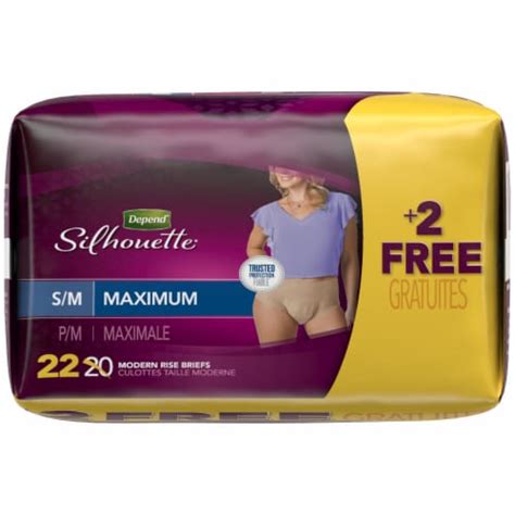 Depend® Silhouette® Women's Maximum Absorbency Small/Medium Incontinence Briefs, 22 ct - QFC