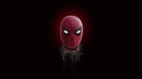 Download Spider-Man Head 1920 X 1080 Minimalist Wallpaper | Wallpapers.com