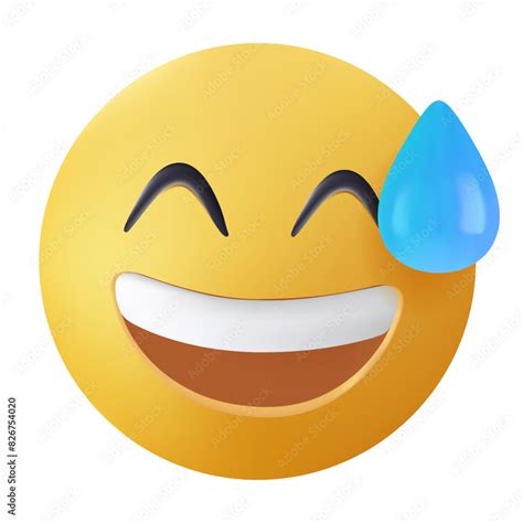 Laughing With Tears Face Emoji Happy 3d Style Emoticon Rofl Lol Sweat Laughing Chat Comment