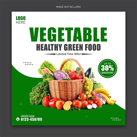 Premium Vector Fresh Vegetable Food Social Media Post Banner And