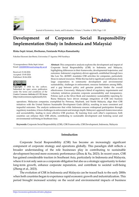 PDF Development Of Corporate Social Responsibility Implementation