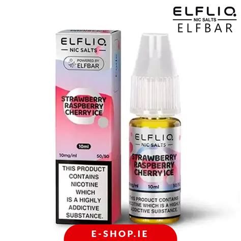 Strawberry Raspberry Cherry Ice Elf Bar Salt E Liquid By Elfliq E Shop Ie