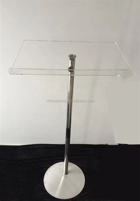 Modern Acrylic Church Pulpit Design With Stainless Base,Church Pulpit - Buy Acrylic Church ...