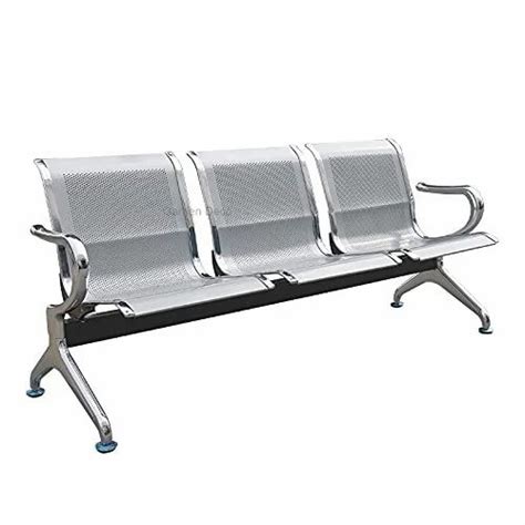 Silver Stainless Steel Three Seater Chair For Hospital At Rs 6500 In