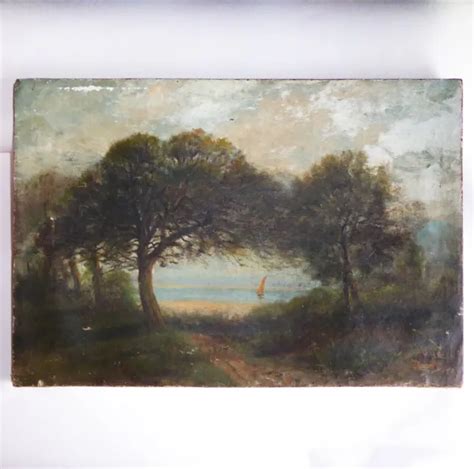 ANCIEN TABLEAU BRETAGNE Bord De Mer Et Voilier EUR 30 00 PicClick FR