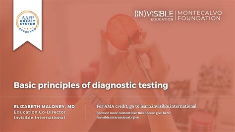 Basic Principles Of Diagnostic Testing Youtube