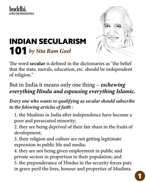 Buddhi On Twitter Masterclass On Indian Secularism By Sita Ram Goel