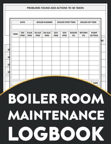 Boiler Room Maintenance Log Book Checklist Journal For Boiler Room