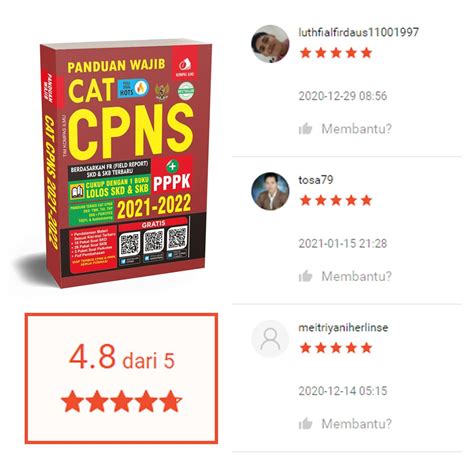 Jual BUKU TES CPNS PANDUAN WAJIB CAT CPNS 2021 2022 BUKU CPNS ASN