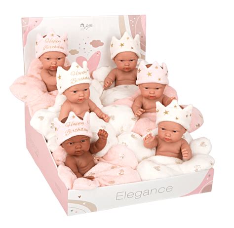 Elegance Pillines Dolls 6 Units With Cushion In Display Case