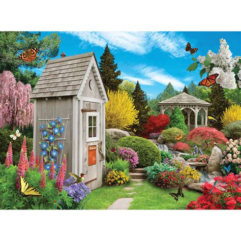 Out In The Garden Piece Jigsaw Puzzle Bits And Pieces