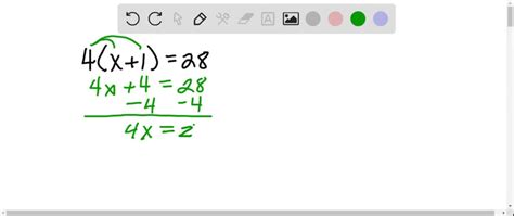 SOLVED Resuelve La Siguiente Ecuacion 4 X 1 28 Cual Es El Valor De