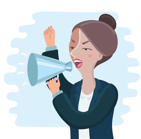 Woman Yelling Clipart