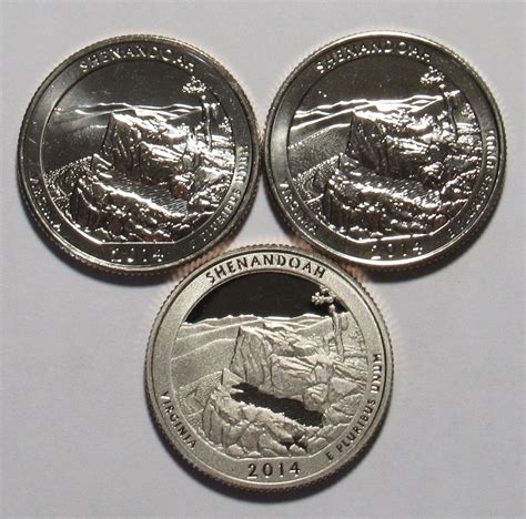 2014 P D S Shenandoah America The Beautiful Quarters BU And Proof