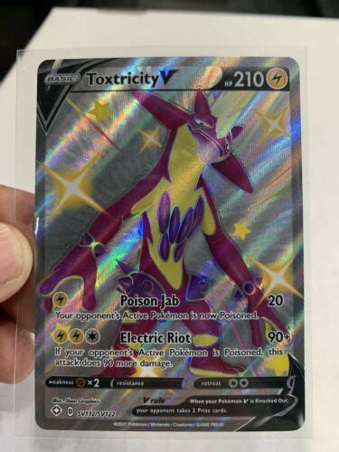 Toxtricity V Sv Sv Shiny Holo Full Art Ultra Rare Pokemon Shining