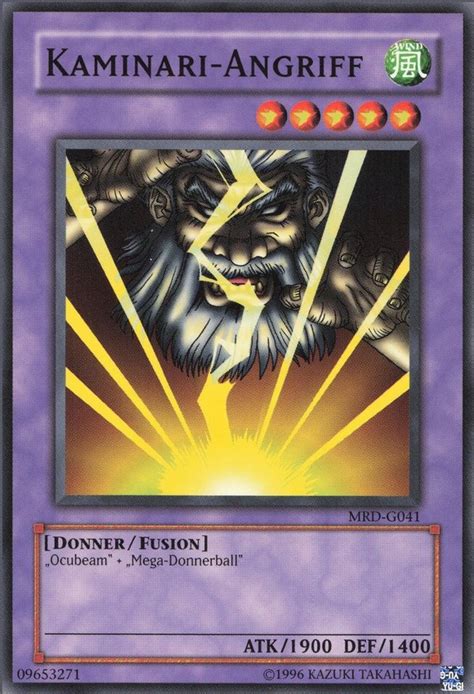 Recollectibles Sammelkarte Yugioh Karte Kaminari Angriff V 1 Deutsch