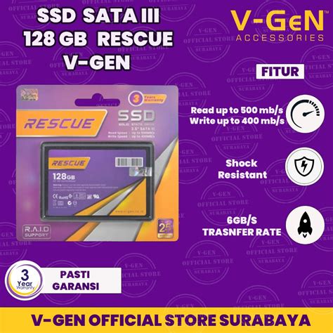 Jual Ssd V Gen Rescue Gb Sata Solid State Drive Inch Vgen