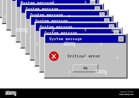 Critical Error System Message Screen Old Style Virus Popup Icon