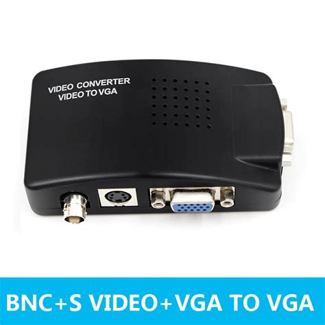 S Video BNC VGA To VGA Video PC Converter Adapter With BNC 4 Pin S