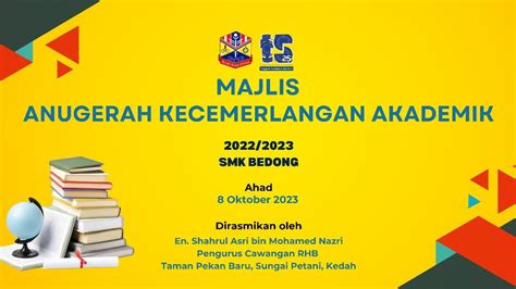 [live] Majlis Anugerah Kecemerlangan Akademik Sekolah Menengah Kebangsaan Bedong Tahun 2022 2023