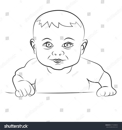 Cute Happy Baby Sketch Vector Illustration Stock Vector (Royalty Free ...