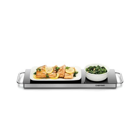 Chefman Long Electric Warming Trays Stainless Steel Glass Surface Buffet for Dishes, Cool-Touch ...