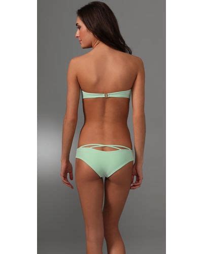 Lyst Tori Praver Swimwear Hoku Bikini Top In Green