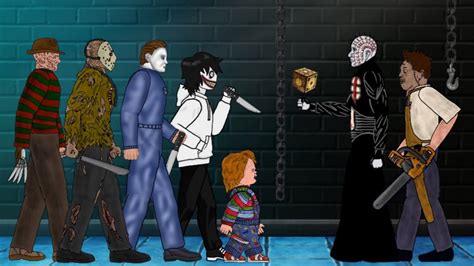 Pinhead Vs Leatherface Vs Jason Voorhees Jeff The Killer Freddy