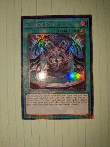 Yu Gi Oh Tcg Runick Fountain Tactical Masters Tama En St Edition