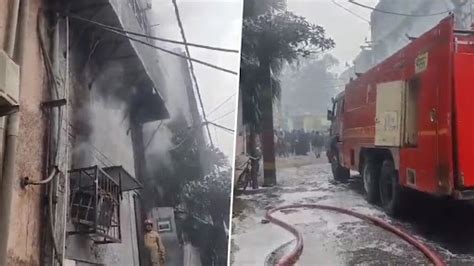 Delhi Fire Massive Blaze Erupts At Kitchen Utensils Manufacturing