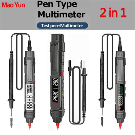 2 In 1 Pen Type Smart Digital Multimeter 4000 Counts Professional Meter