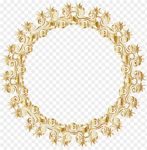 Gold Floral Border Png PNG Image With Transparent Background TOPpng