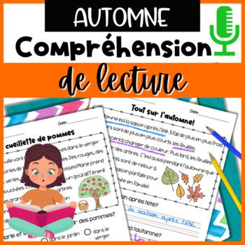 Textes Compr Hension De Lecture Automne Passages Diff Renci S Criture