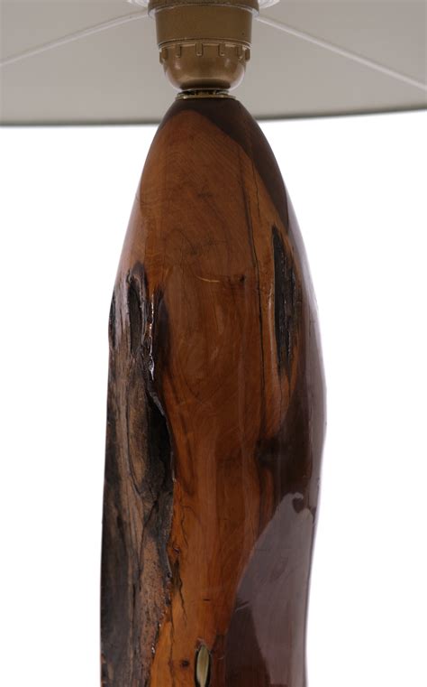 Polished Tree Trunk Table Lamp 1970s Oldenbeuving Vintage Design