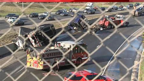 I 57 Inbound Lanes Reopen At Halsted After Semi Rollover Crash